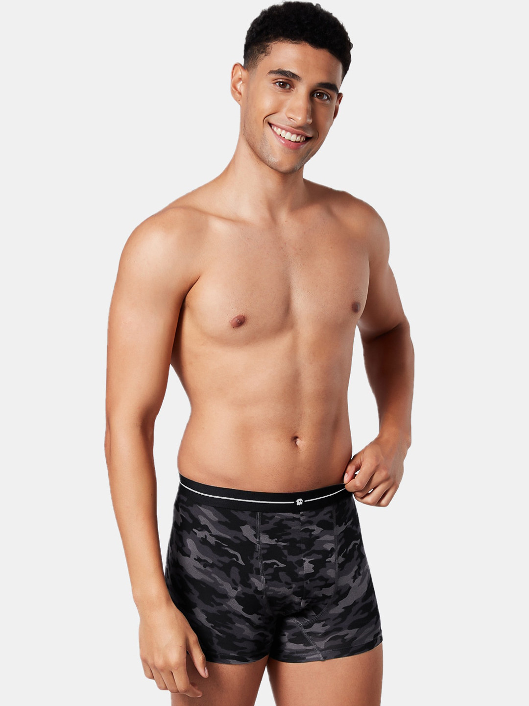 

The Souled Store Men Black Camouflage Printed Trunk