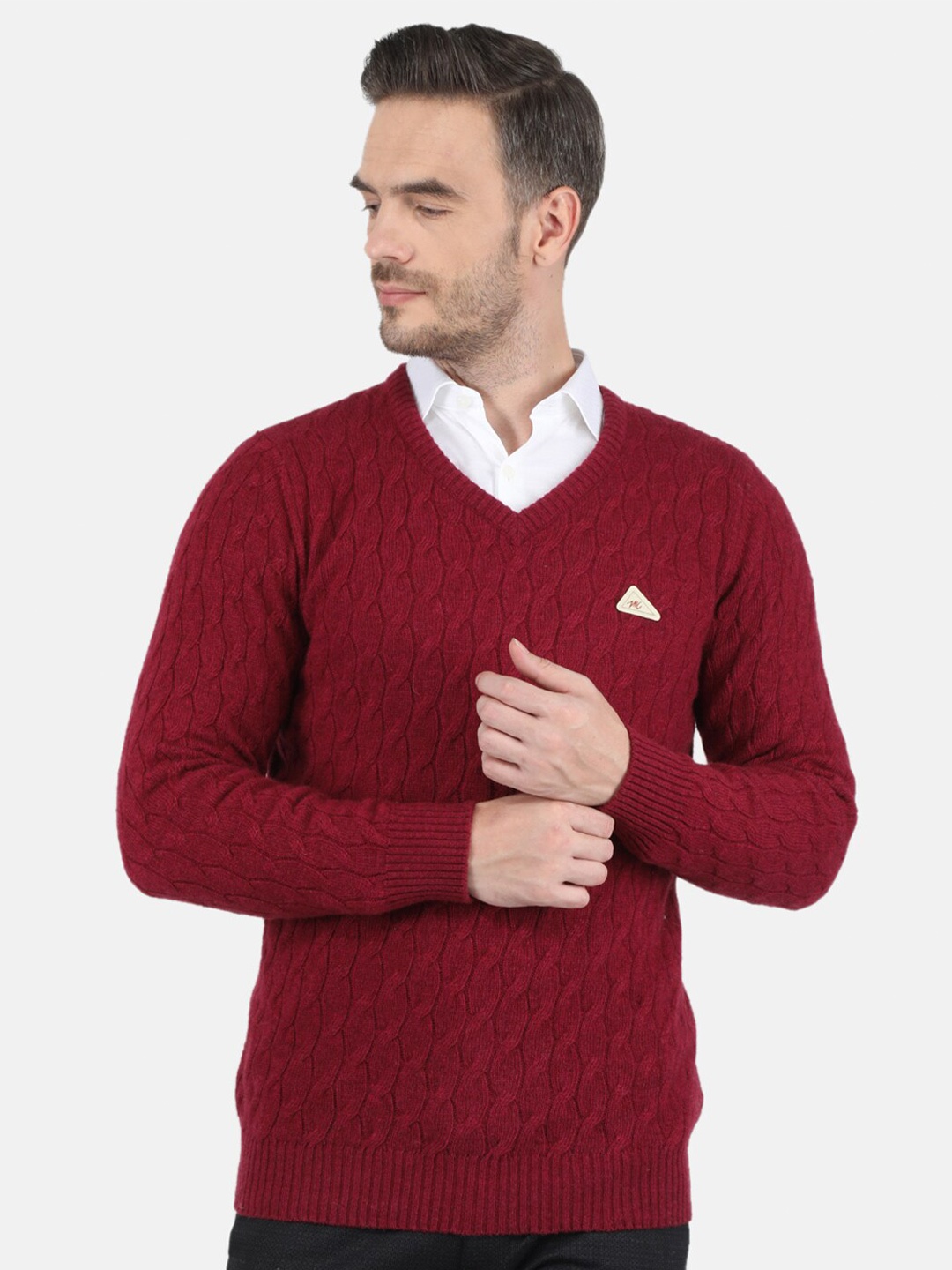 

Monte Carlo Men Maroon & rosewood Pullover