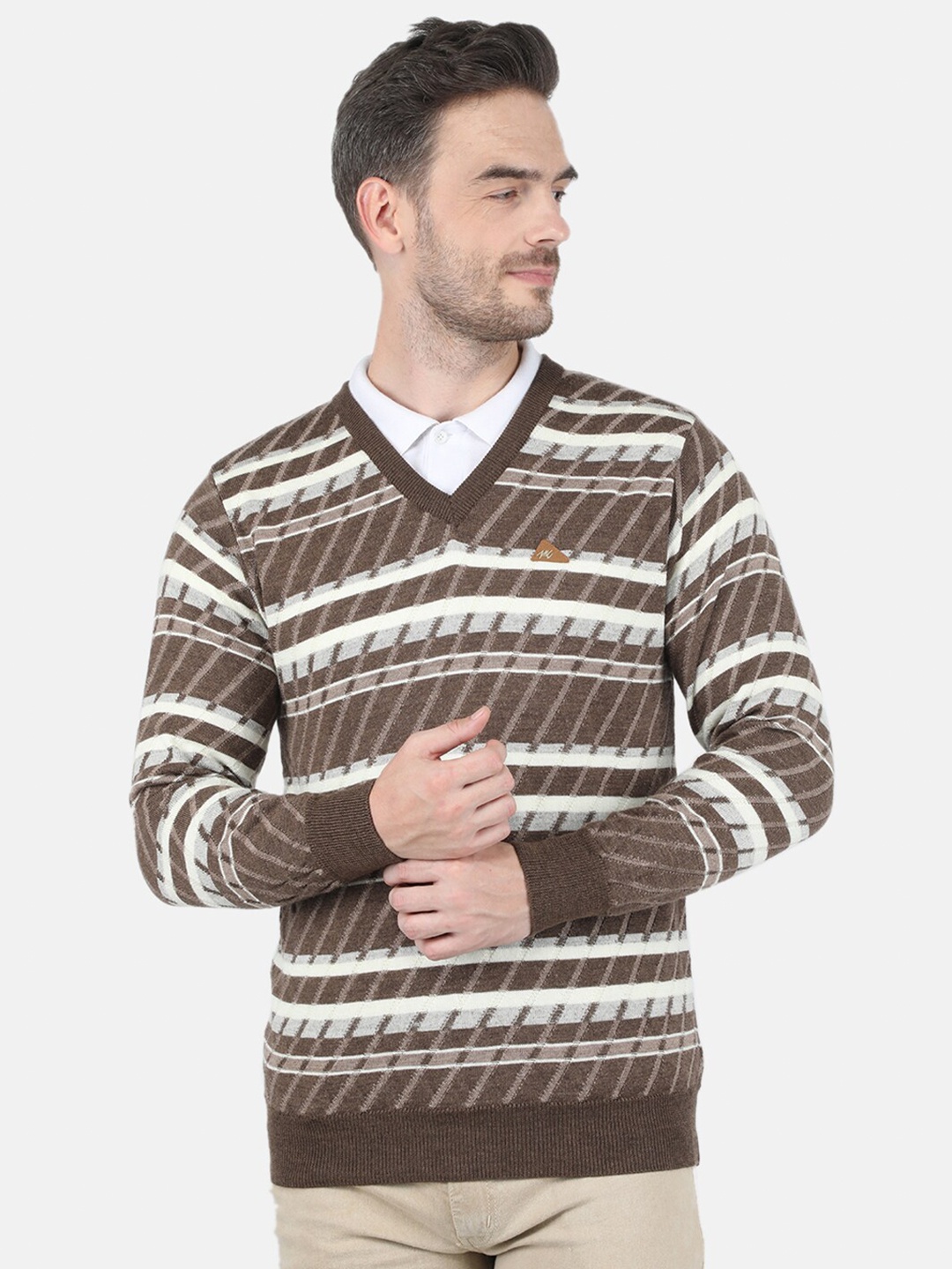 

Monte Carlo Men Brown & White Pullover