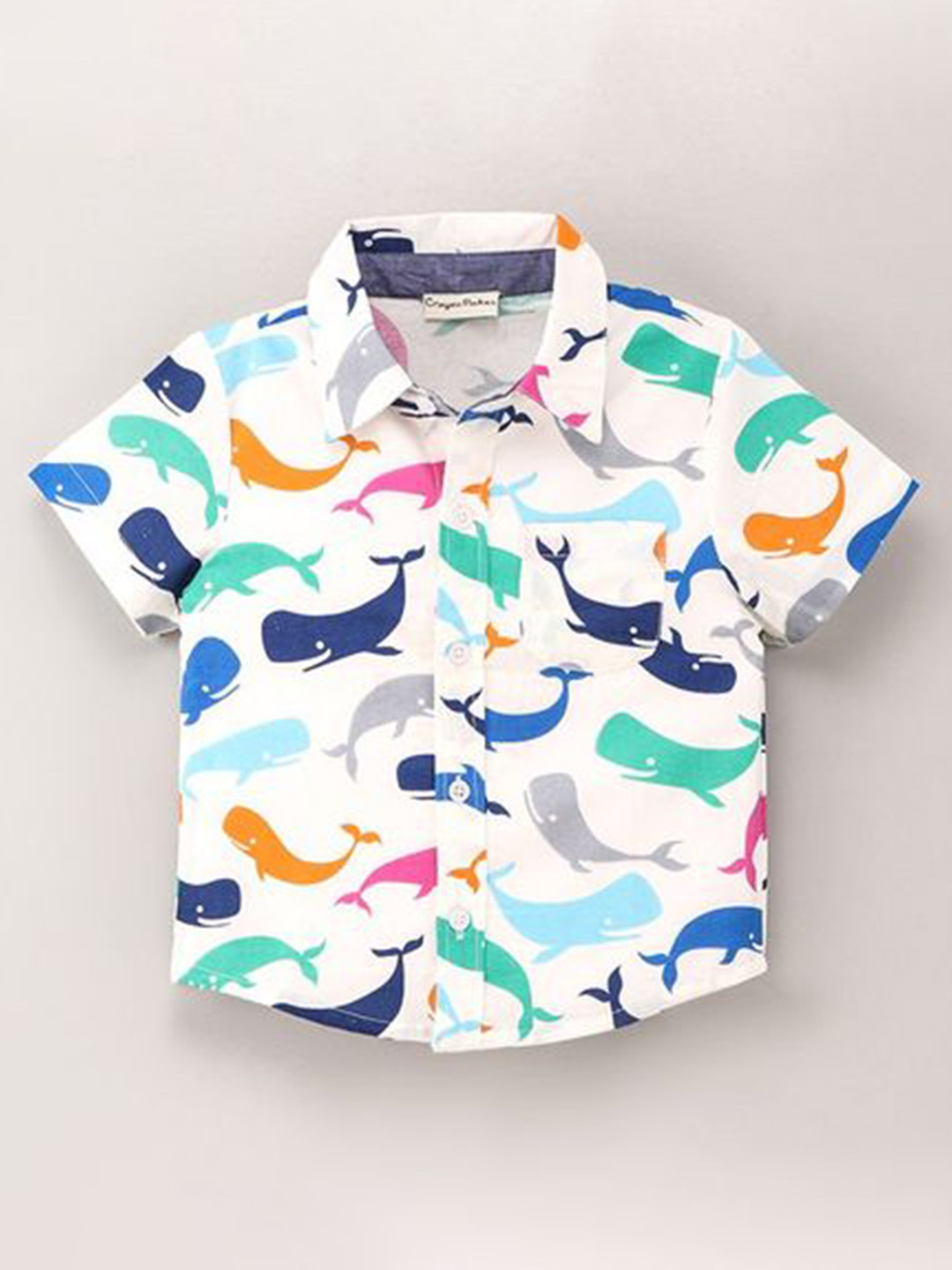

CrayonFlakes Boys White Printed Casual Shirt
