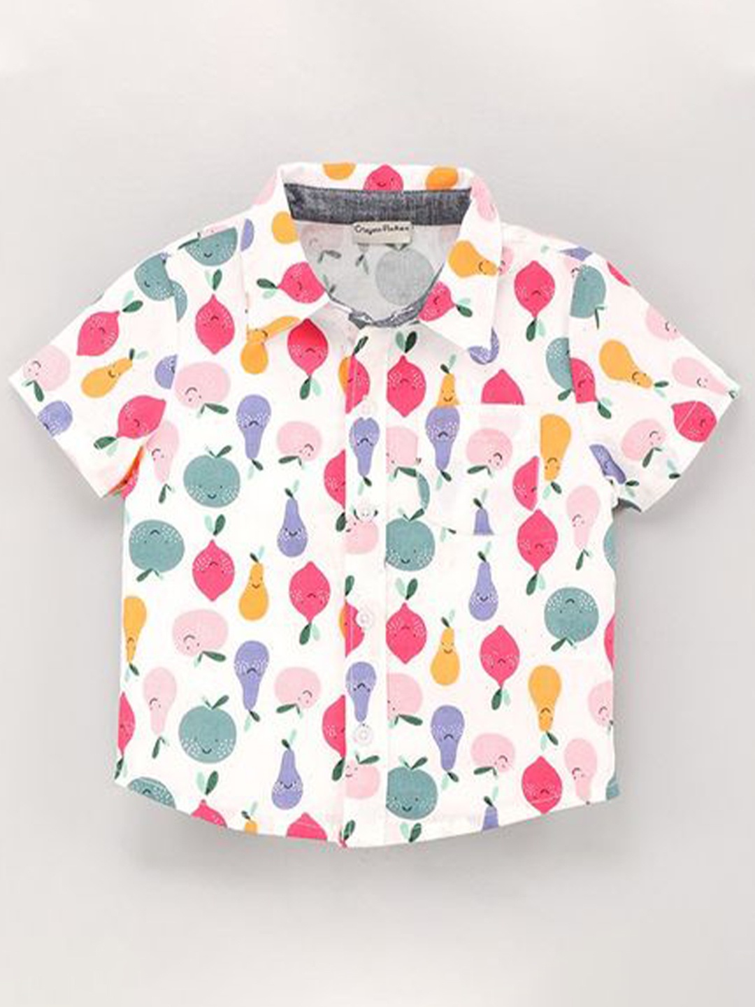 

CrayonFlakes Boys Off White Fruits Printed Casual Shirt