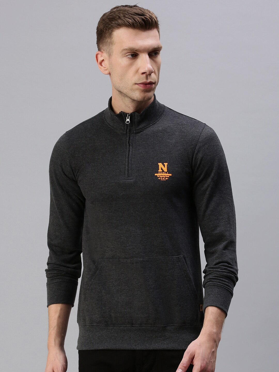 

ONN Men Charcoal Sweatshirt