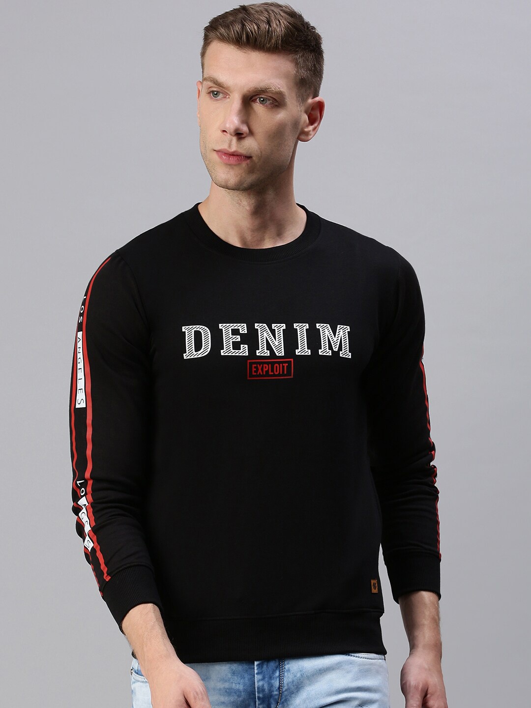 

ONN Men Black Printed Sweatshirt