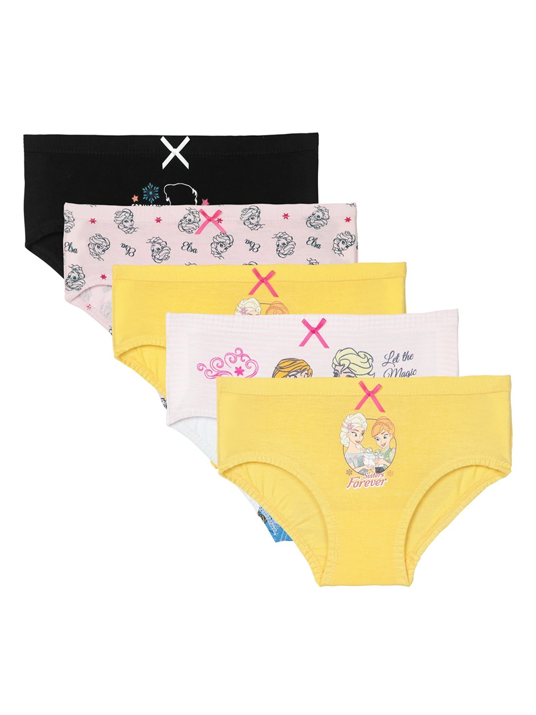 

Bodycare Kids Pack Of 5 Assorted Elsa & Anna Printed Hipster Briefs