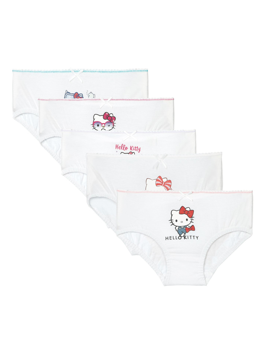 

Bodycare Pack of 5 HELLO KITTY GIRLS PANTY SOLID WHITE