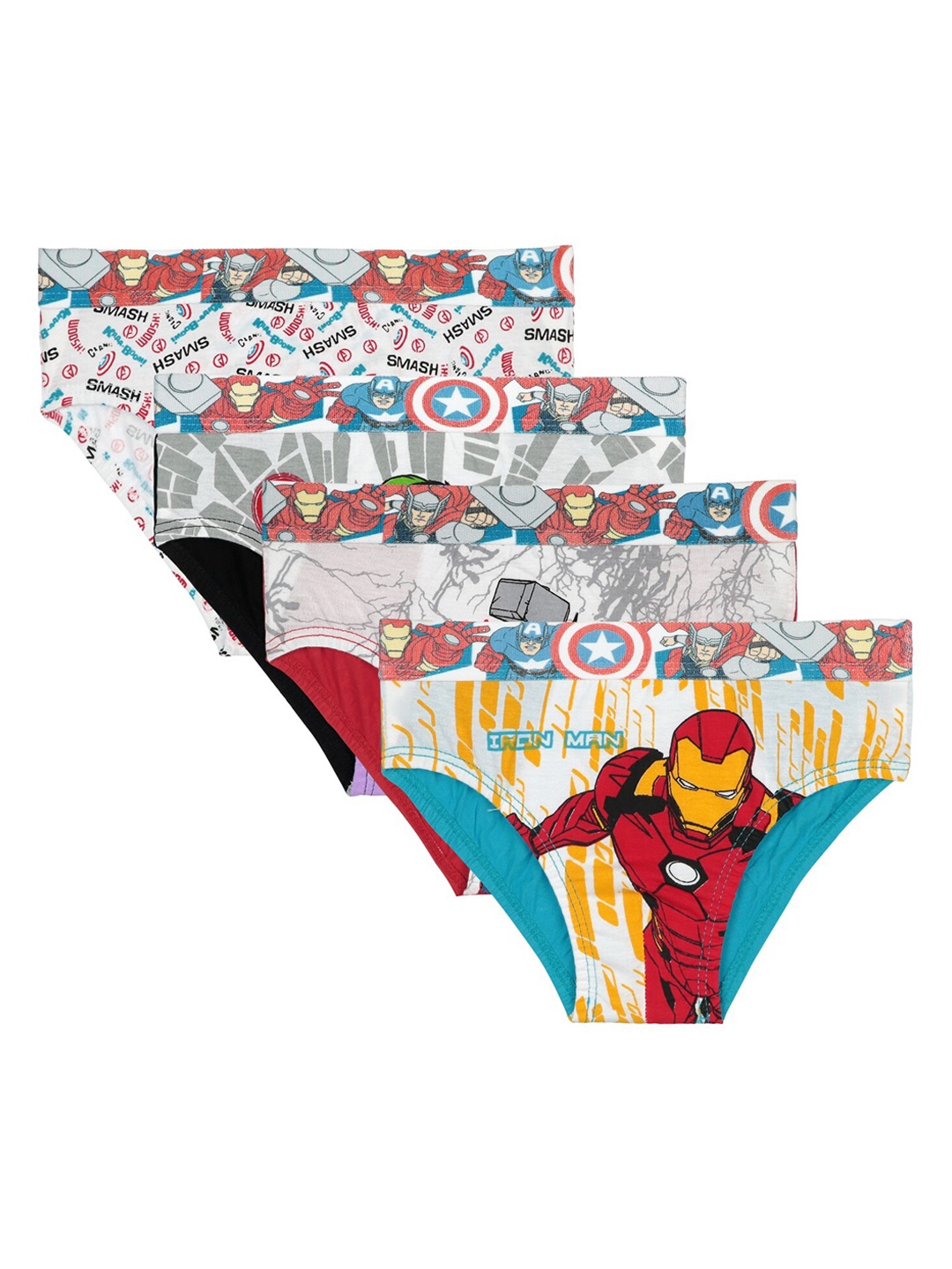 

Bodycare Kids Boys Pack Of 4 AVENGERS Assorted Cotton Basic Briefs