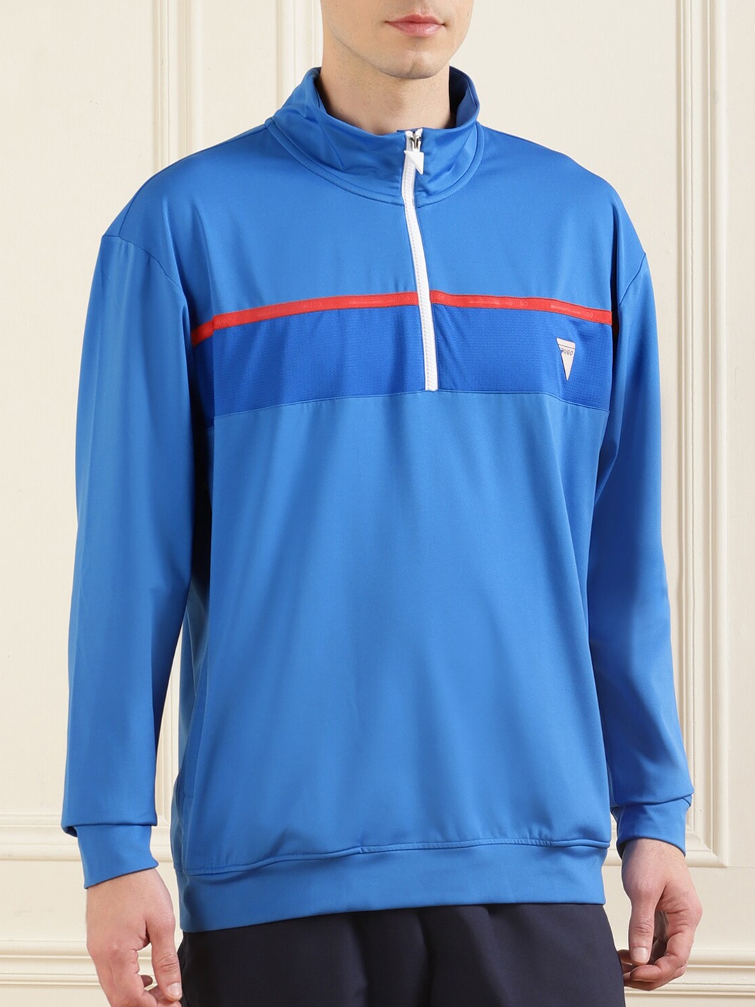 

HUGO Men Blue Striped Sweatshirt