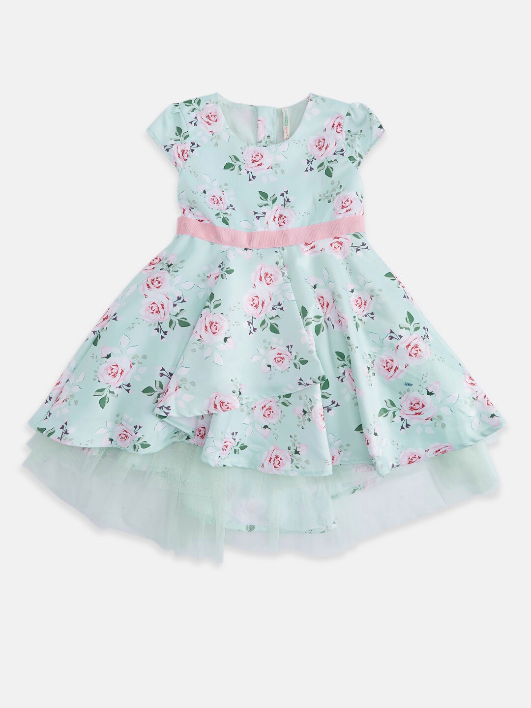 

Pantaloons Junior Girls Green Fit And Flare Floral Dress