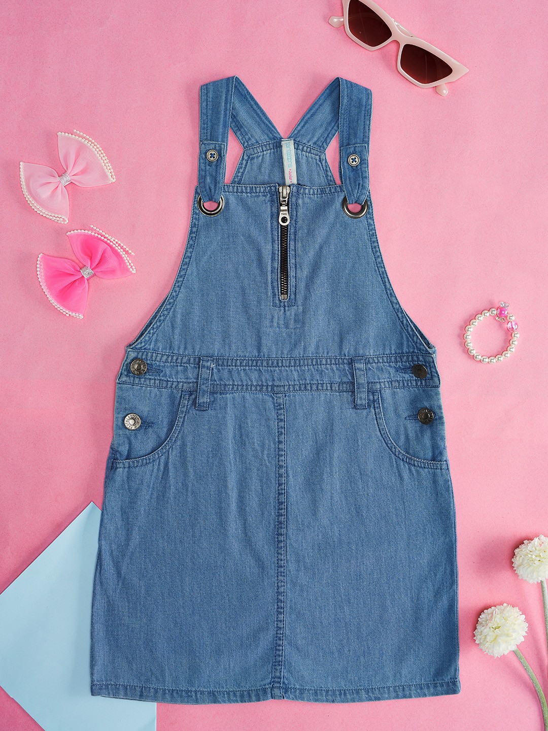 

Pantaloons Junior Blue Striped Dress