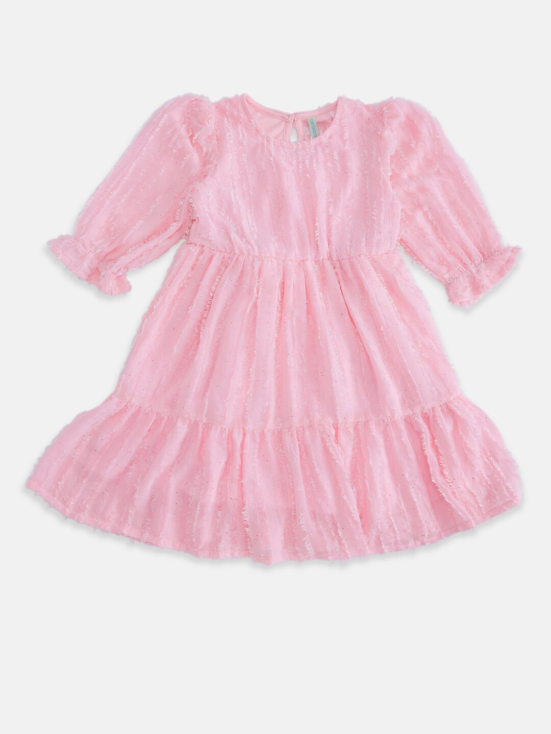 

Pantaloons Junior Girls Pink Fit And Flare Embellished Dress