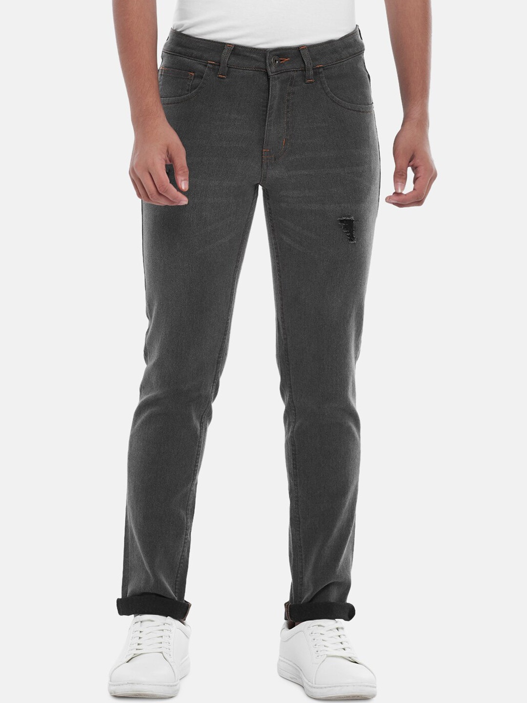 

Coolsters by Pantaloons Teen Boys Grey Low Distress Jeans