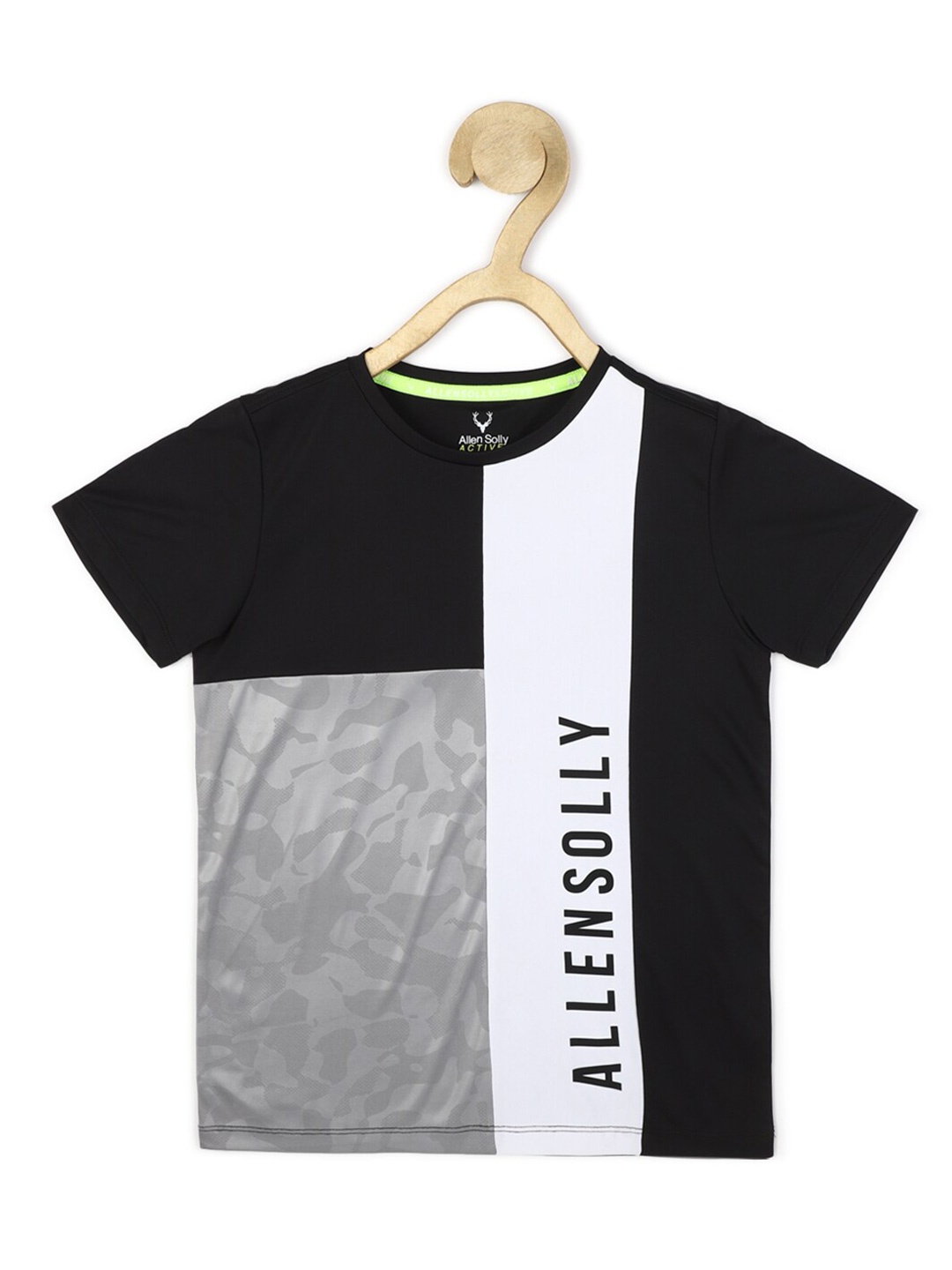 

Allen Solly Junior Boys Black Colourblocked T-shirt