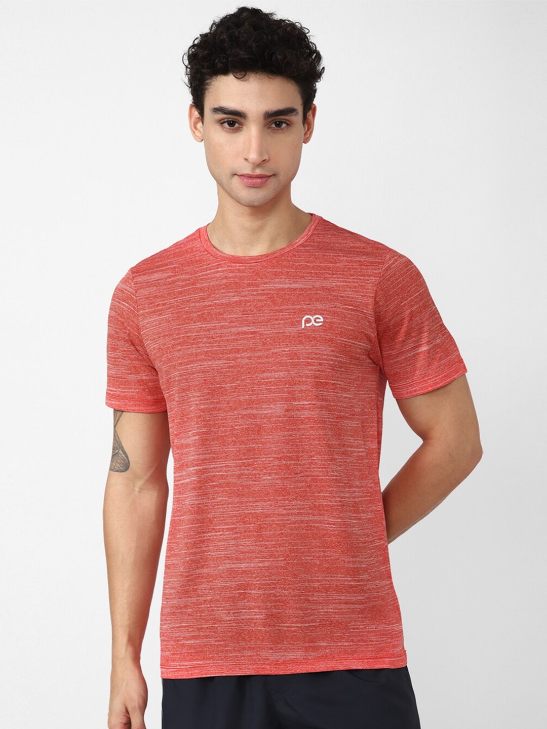 

Peter England Casuals Men Orange Slim Fit Short Sleeve T-shirt