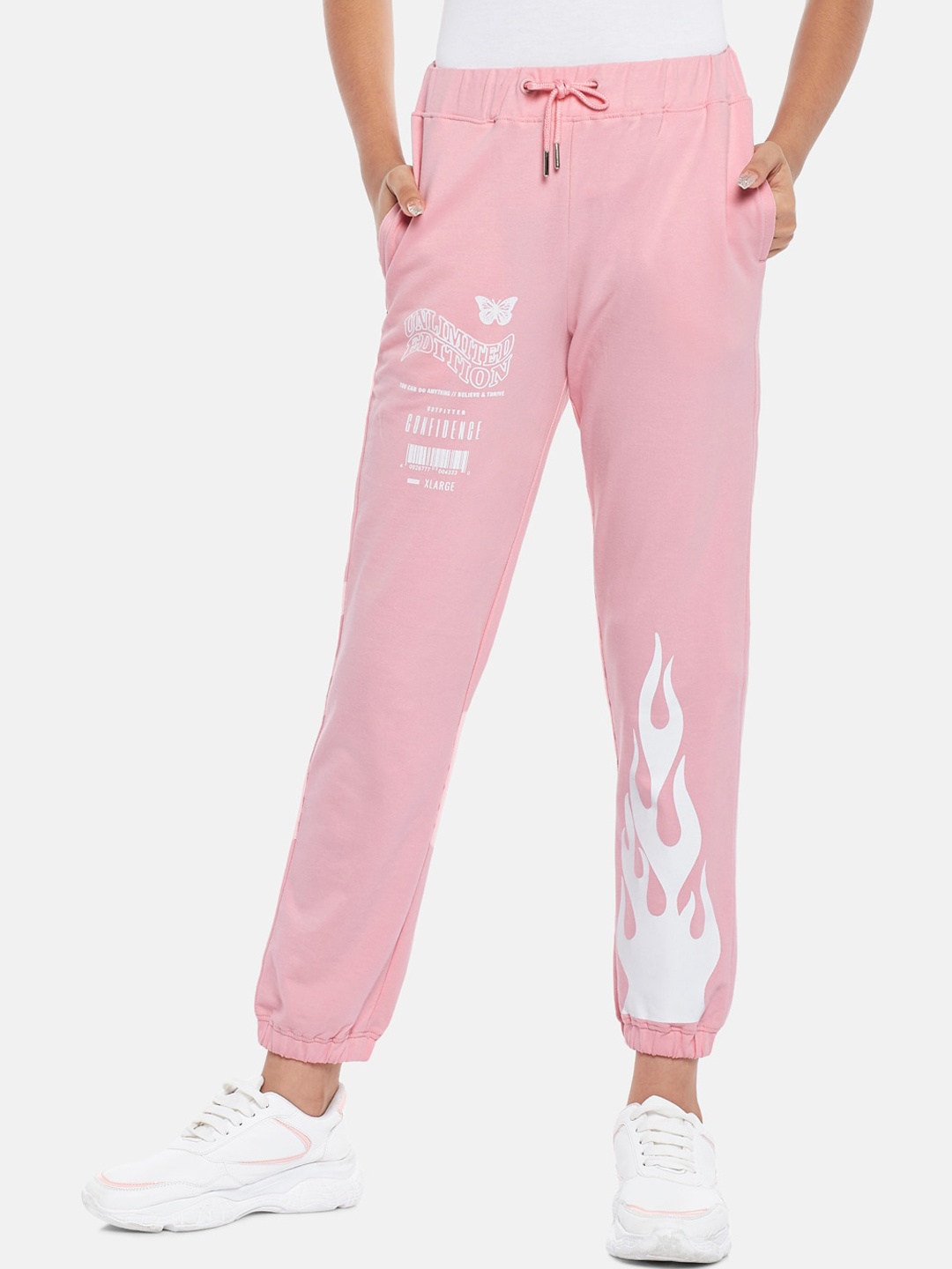 

Coolsters by Pantaloons Girls Pink Printed Joggers Trousers