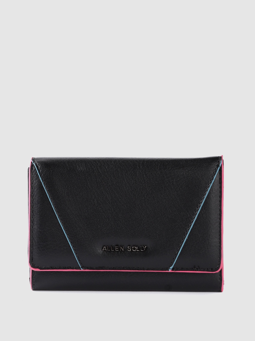 

Allen Solly Women Black Solid Three Fold Wallet