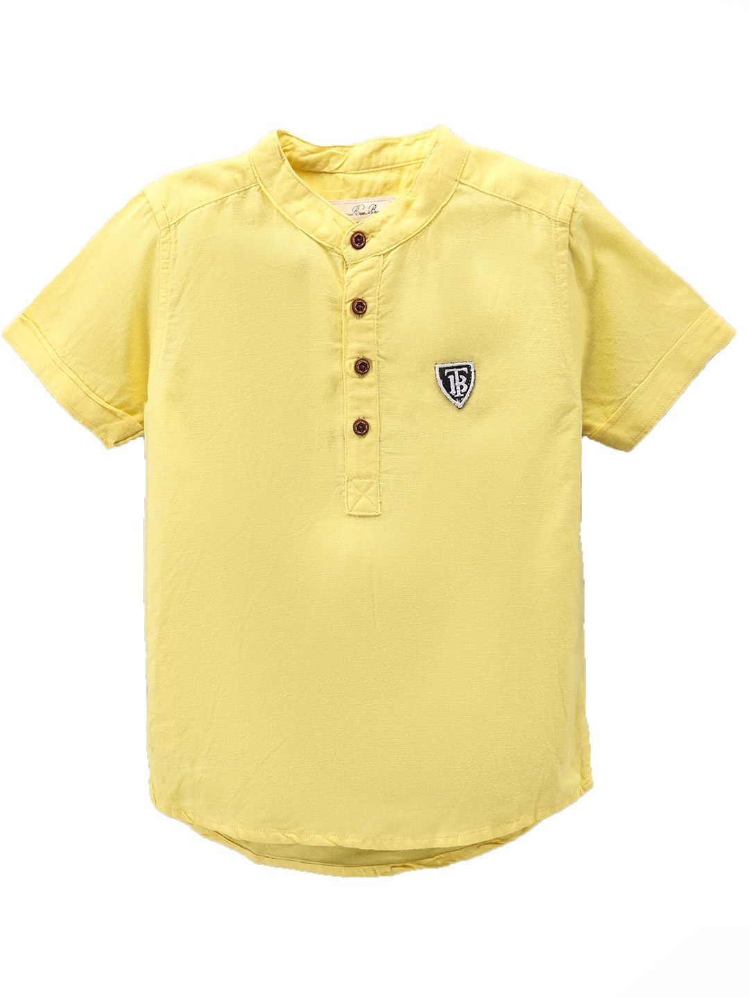 

TONYBOY Boys Yellow Premium Semi Sheer Casual Shirt