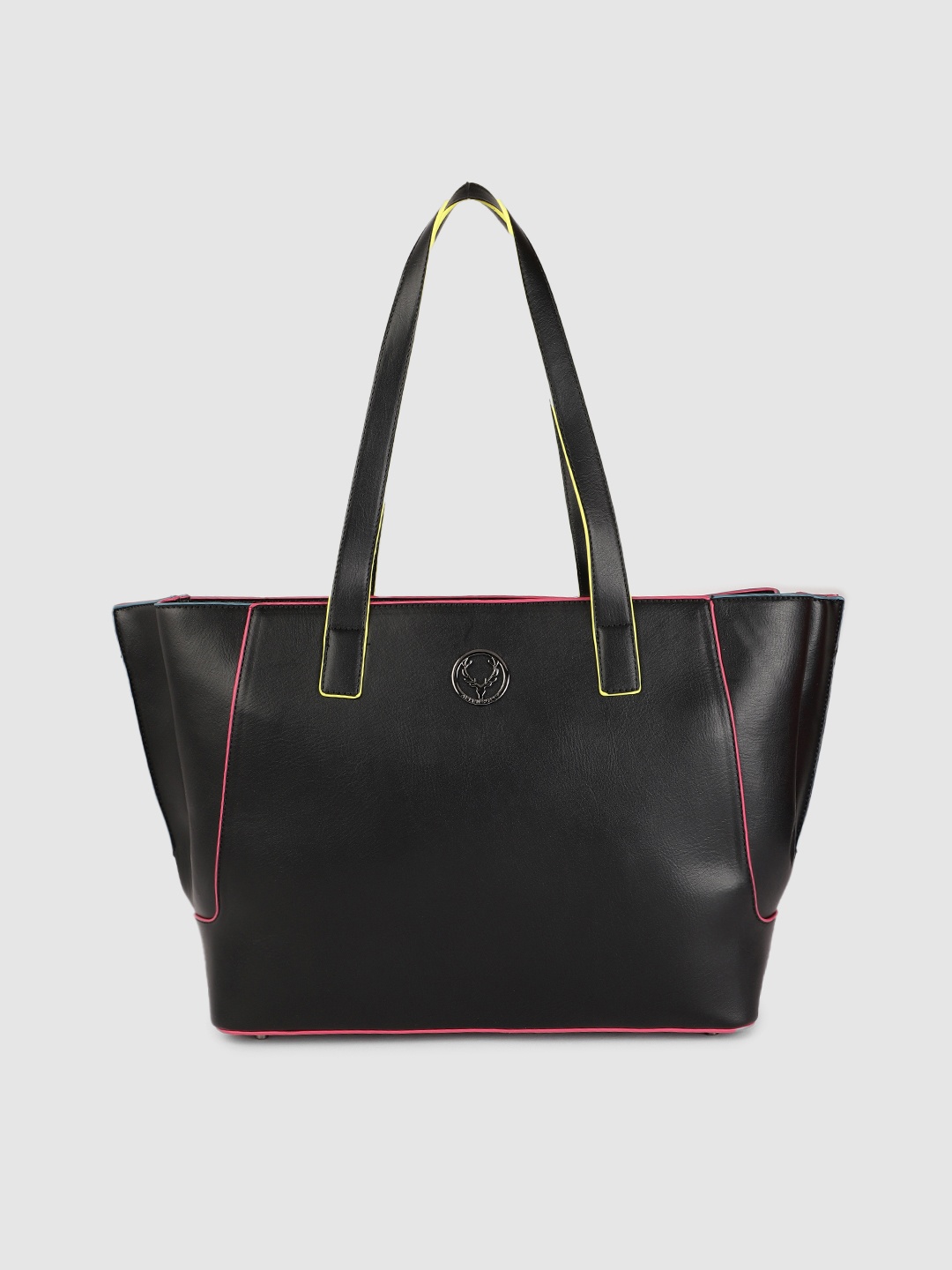 

Allen Solly Black Oversized Structured Shoulder Bag