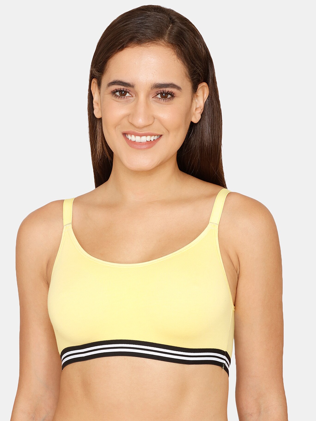 

Zivame Yellow & Black Bralette Bra