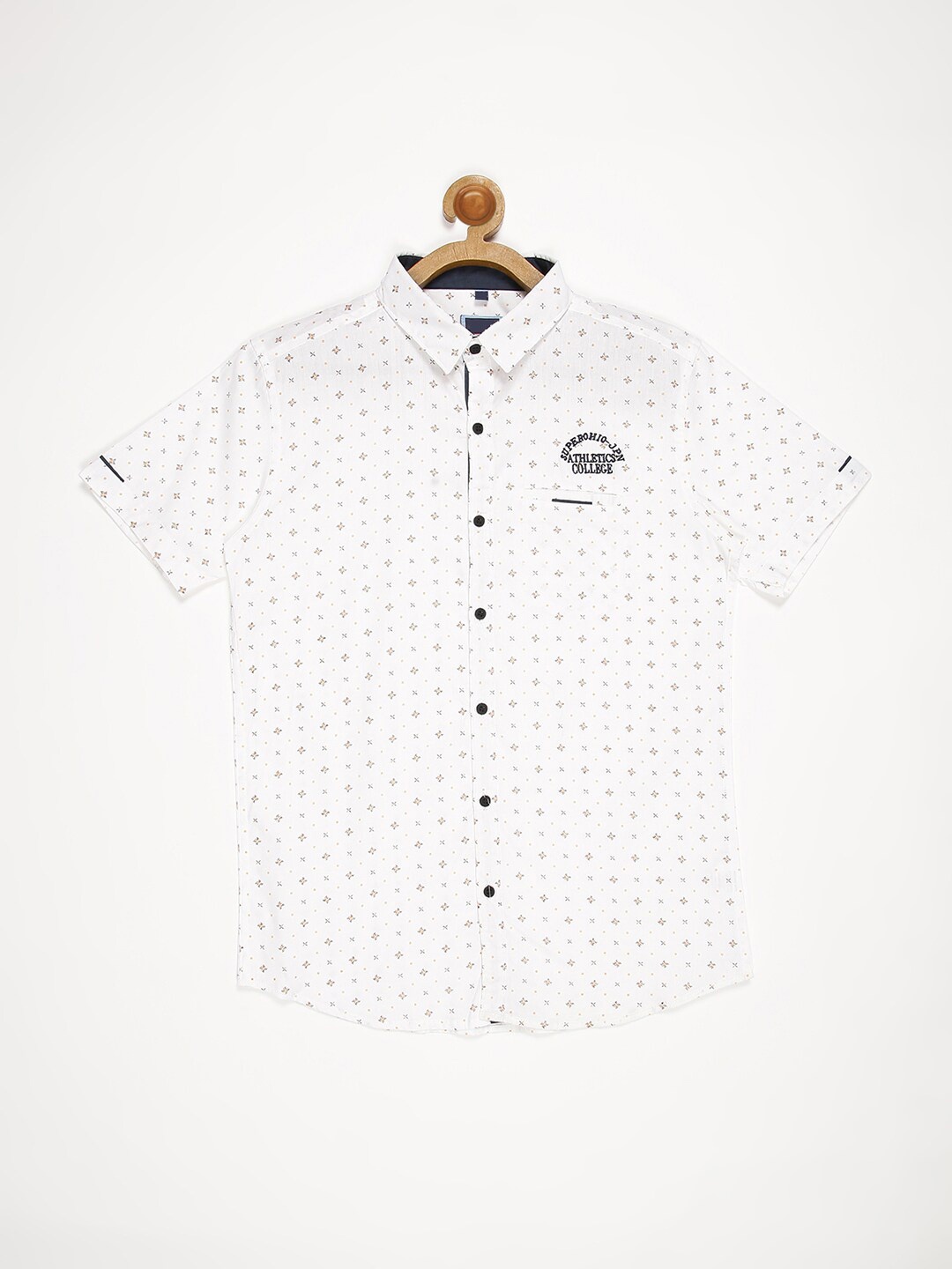 

V2 Value & Variety Boys White Printed Casual Shirt
