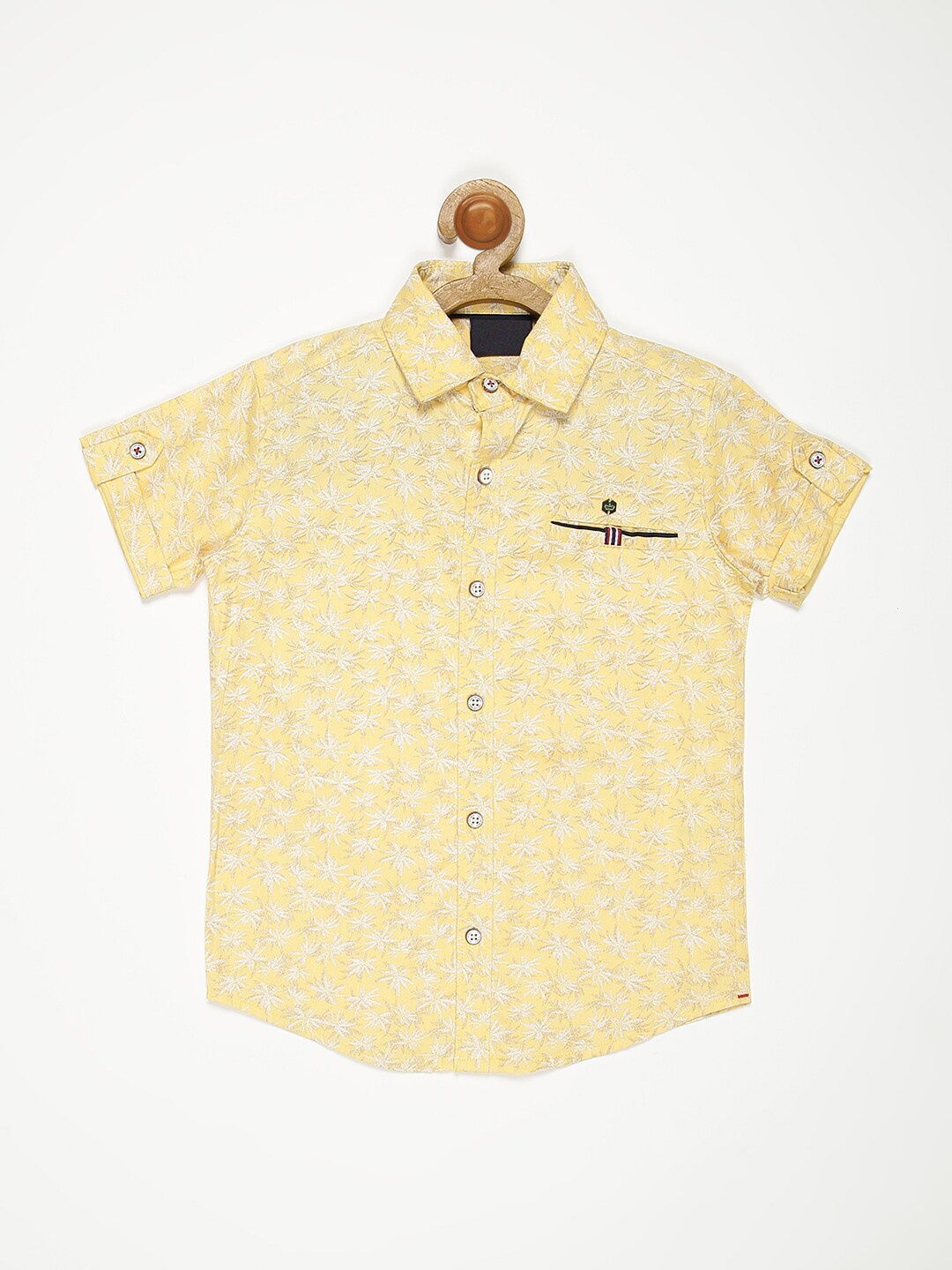 

V2 Value & Variety Boys Mustard Printed Casual Shirt