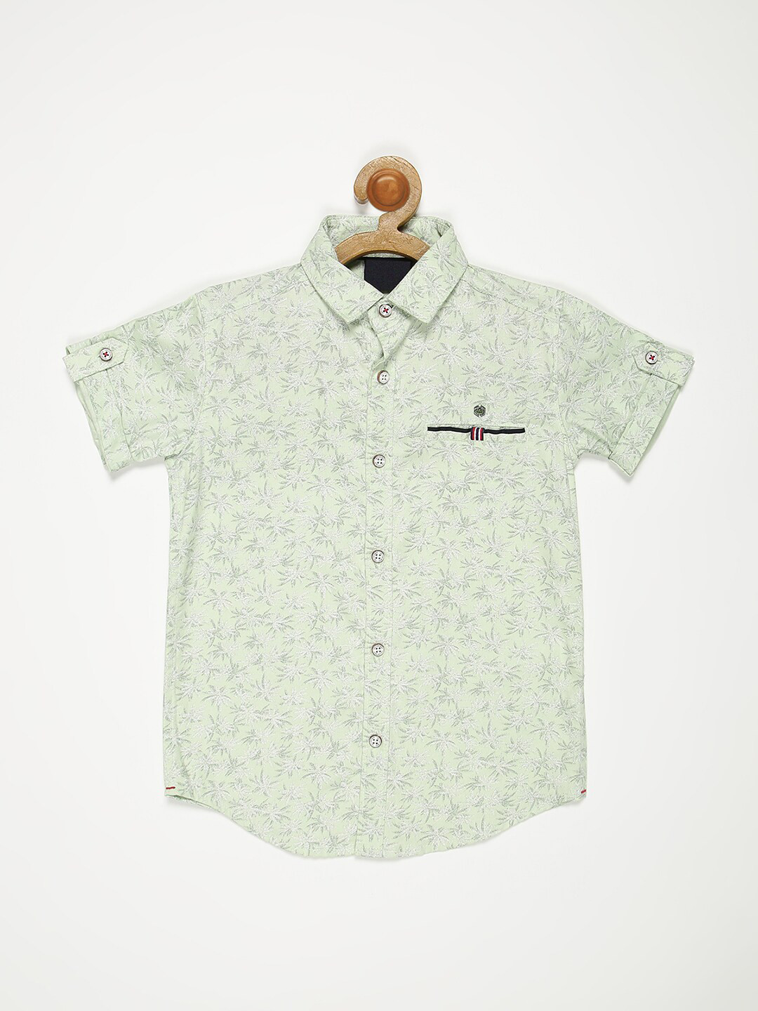 

V2 Value & Variety Boys Green Printed Casual Shirt