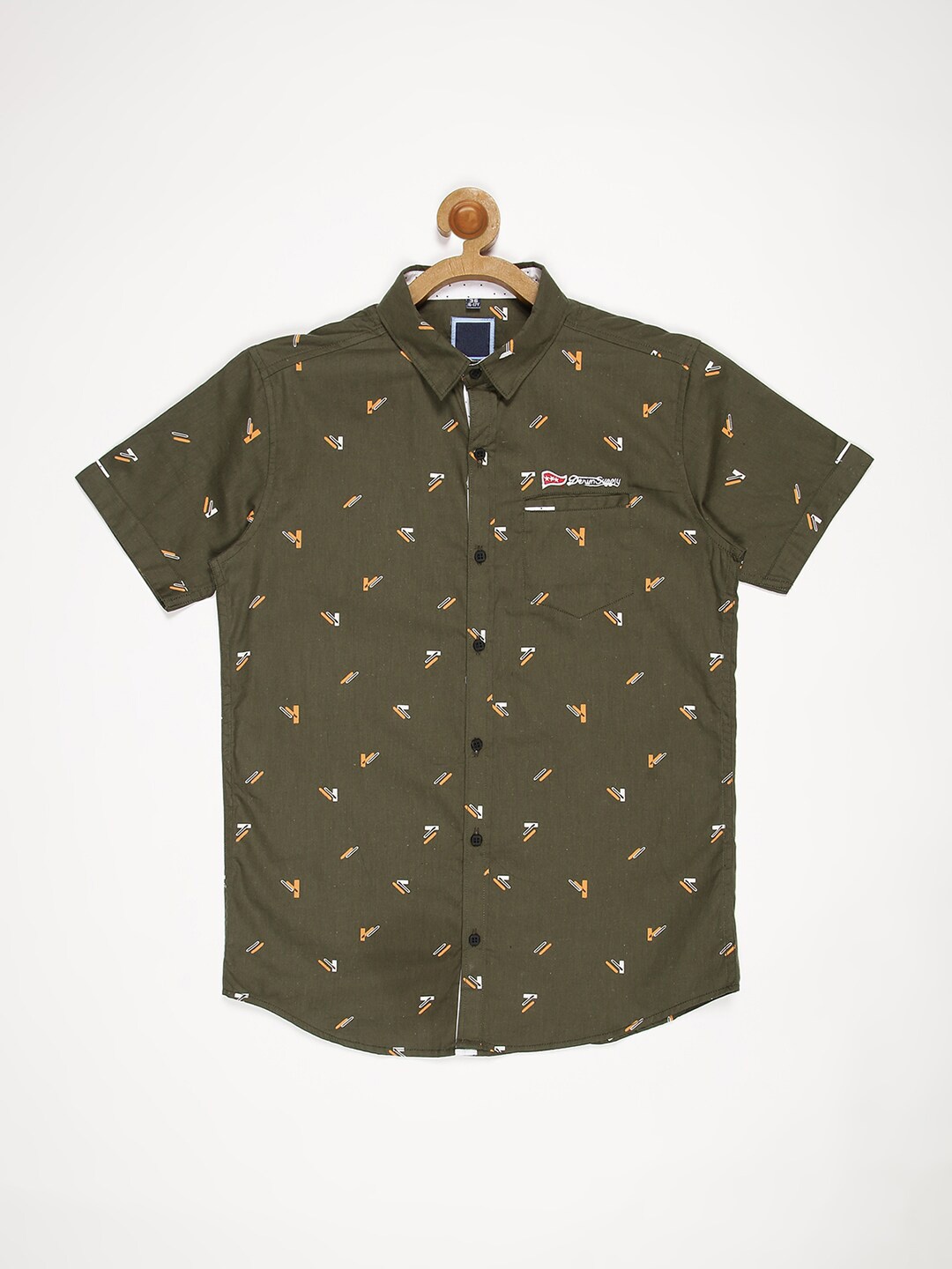 

V2 Value & Variety Boys Green Floral Casual Shirt