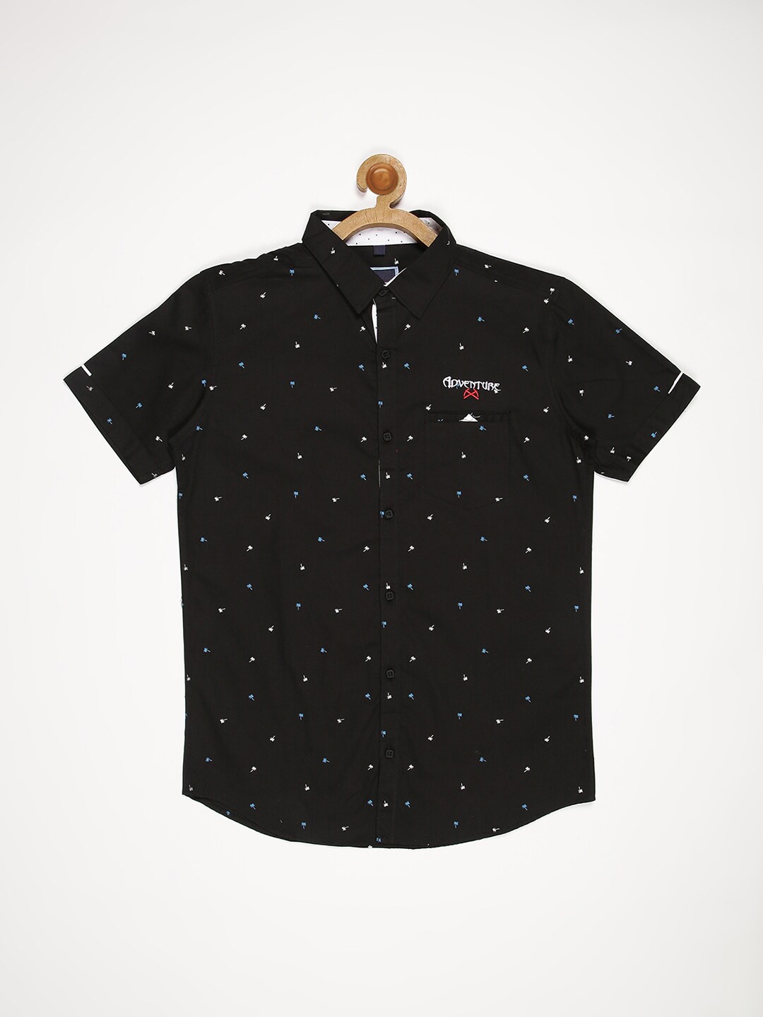 

V2 Value & Variety Boys Black Printed Casual Shirt