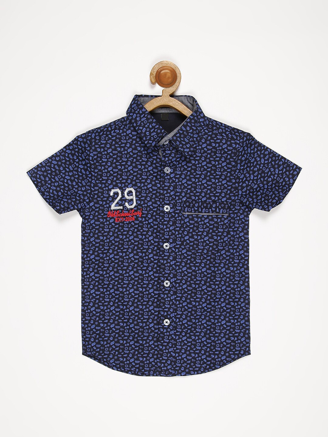 

V2 Value & Variety Boys Blue Printed Casual Shirt