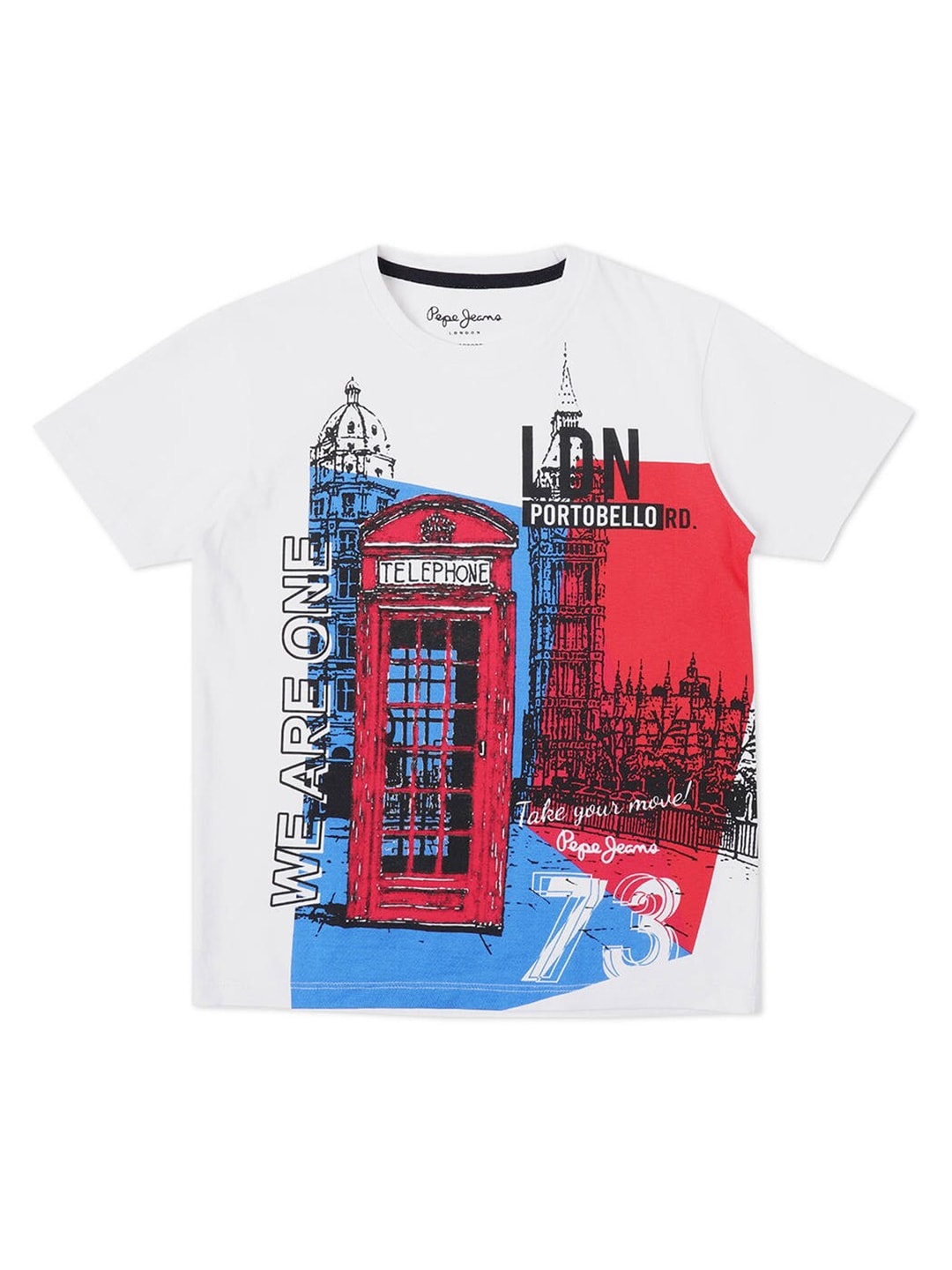 

Pepe Jeans Boys White Printed T-shirt