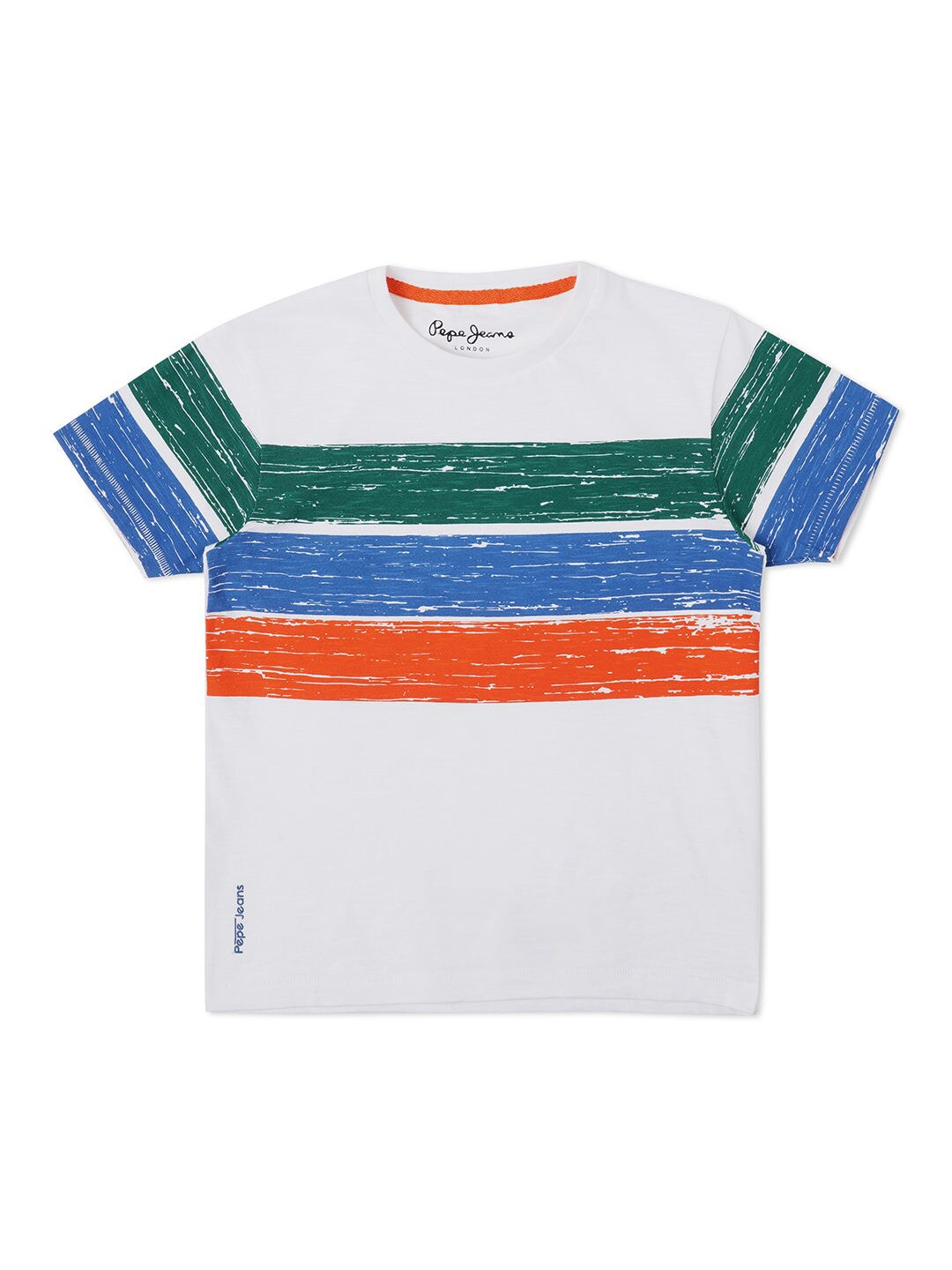 

Pepe Jeans Boys White Striped T-shirt