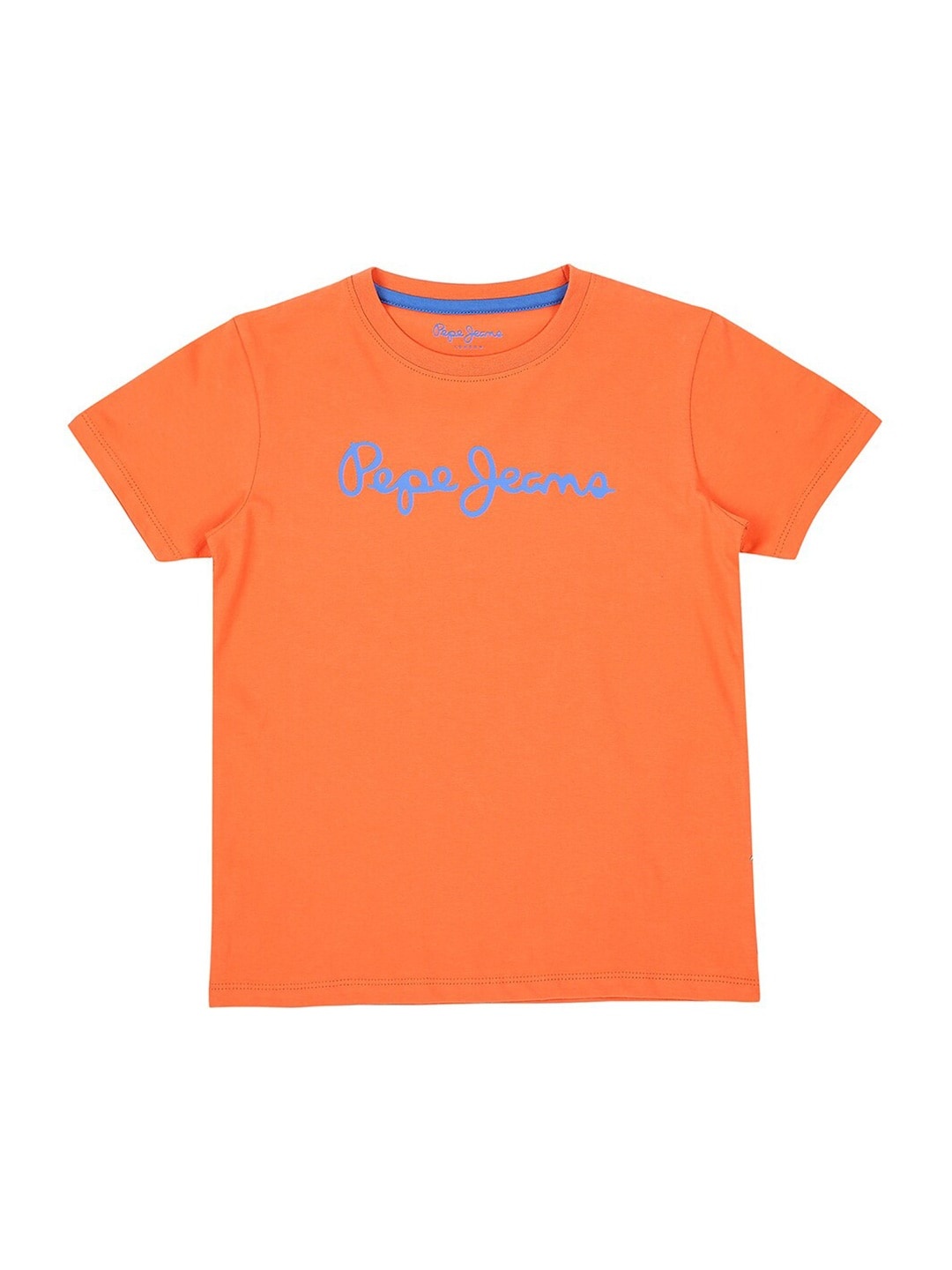 

Pepe Jeans Boys Orange Typography Printed T-shirt