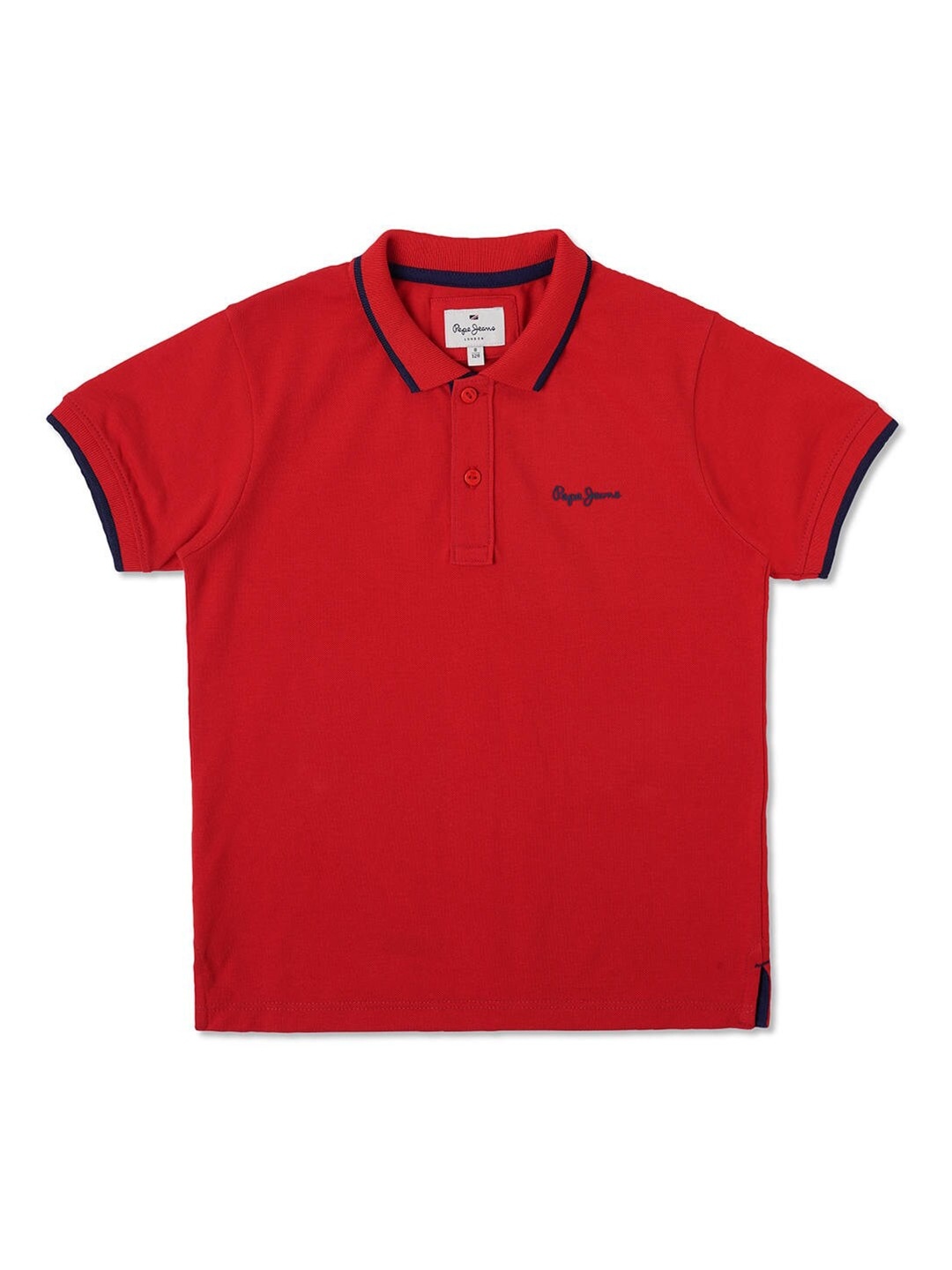 

Pepe Jeans Boys Red Solid Polo Collar T-shirt