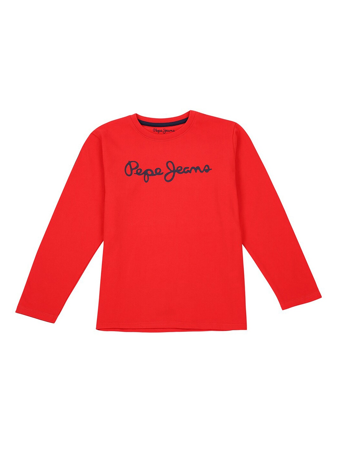 

Pepe Jeans Boys Red Typography Printed Regular Fit T-shirt