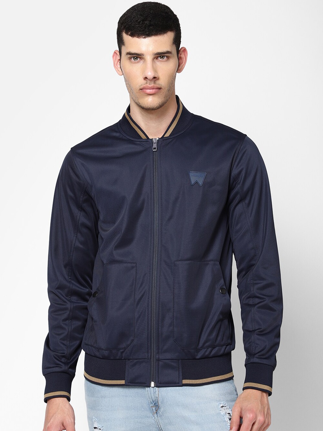 

Wrangler Men Blue Bomber Jacket