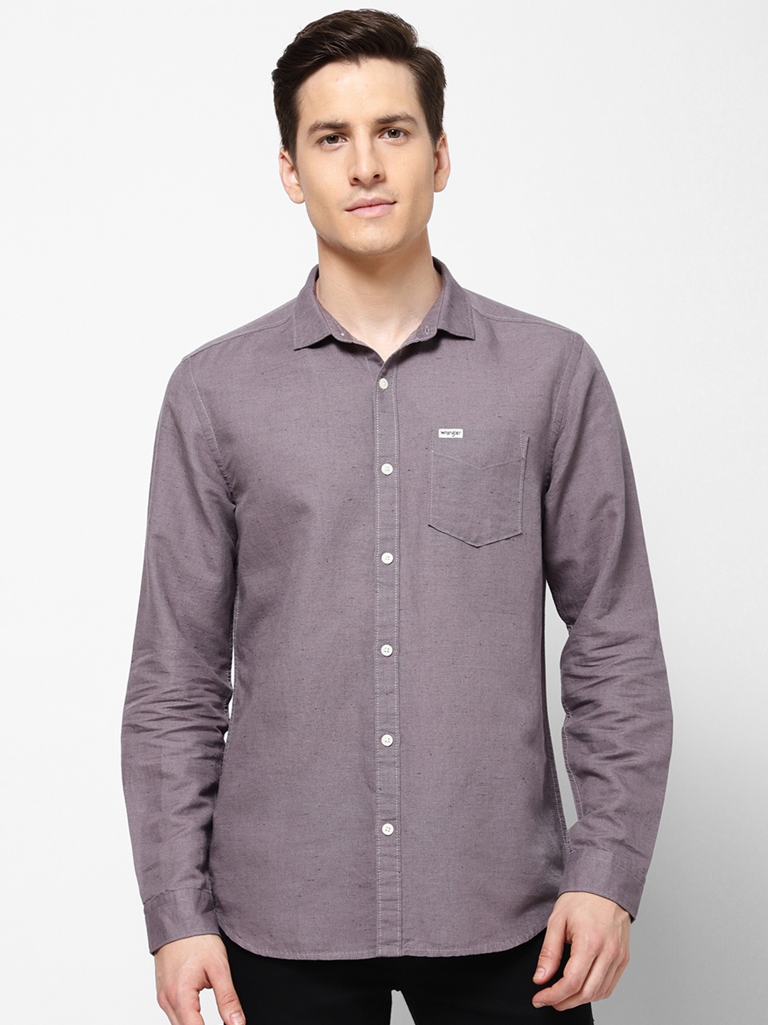 

Wrangler Men Purple Casual Shirt