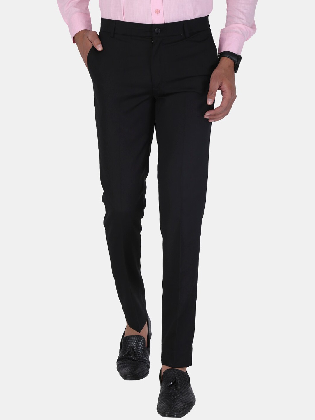 

UNCRAZY Men Black Urban Slim Fit Formal Trousers