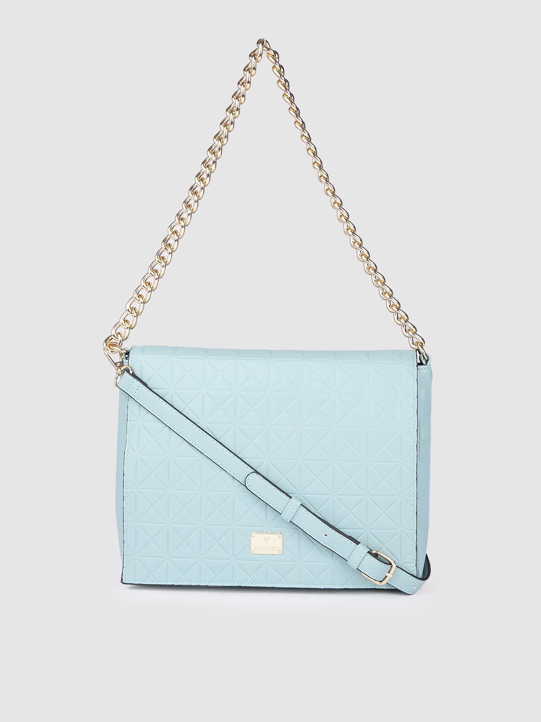 

Van Heusen Women Blue Textured Structured Satchel