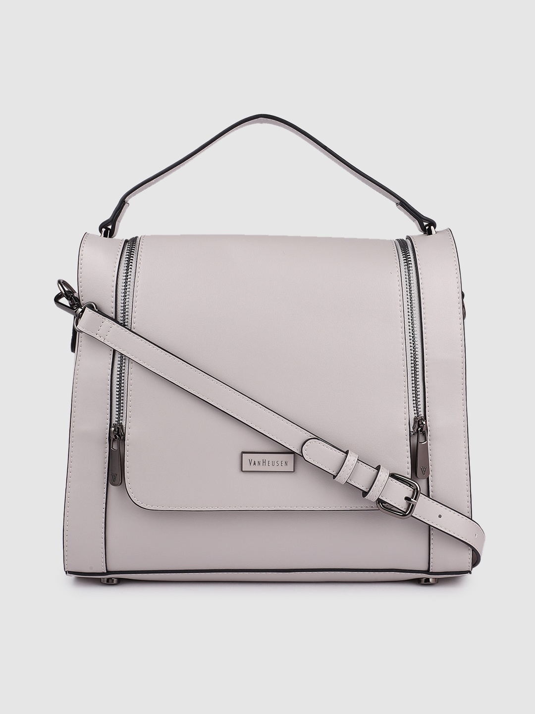 

Van Heusen Women Lavender Structured Satchel