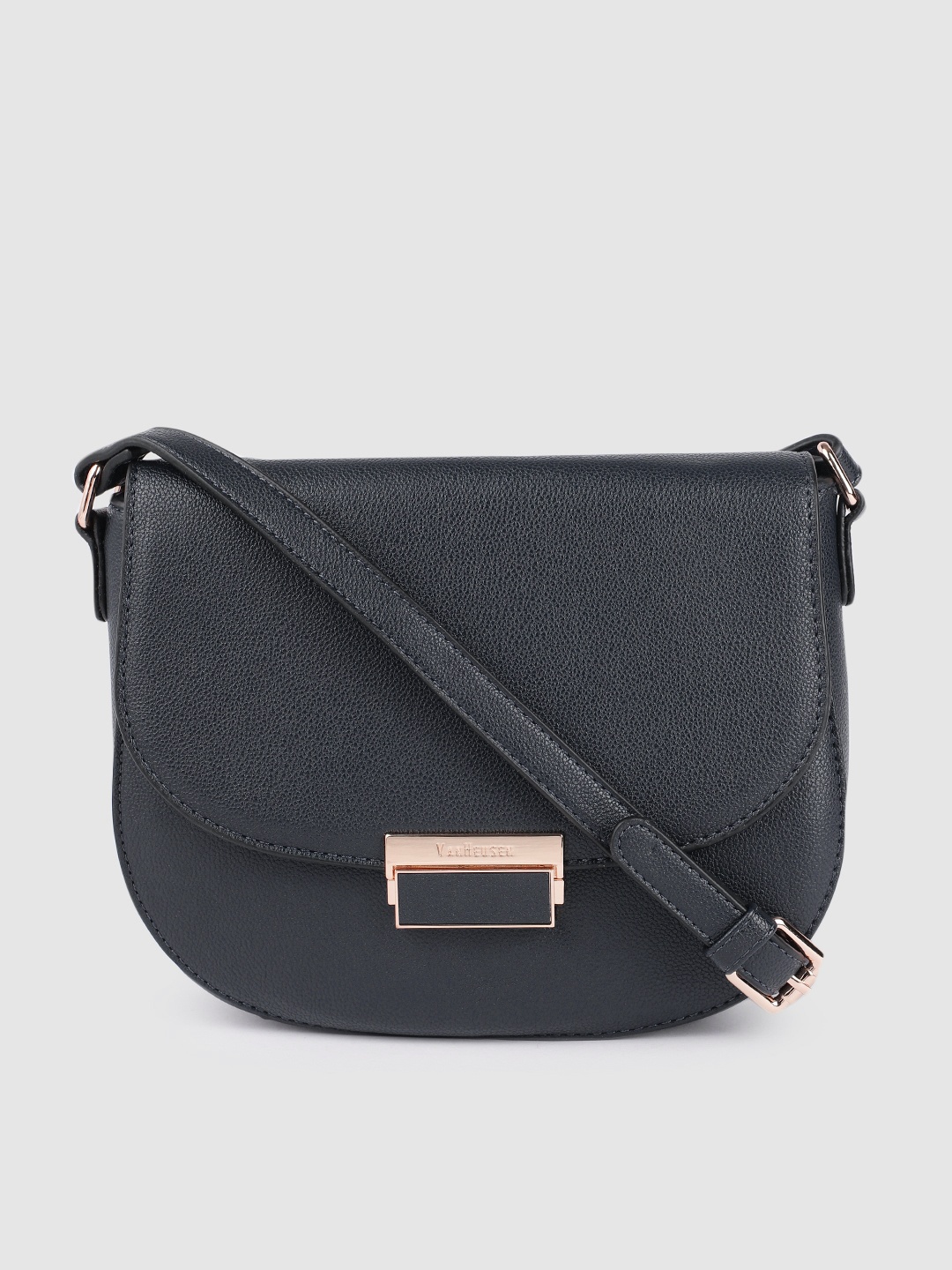 

Van Heusen Women Navy Blue Structured Sling Bag