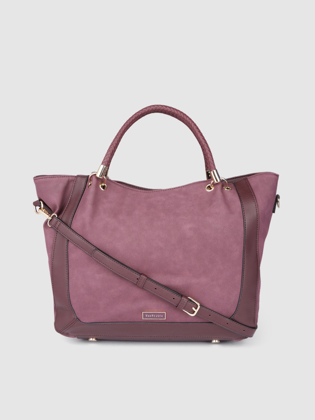 

Van Heusen Women Mauve Structured Handheld Bag