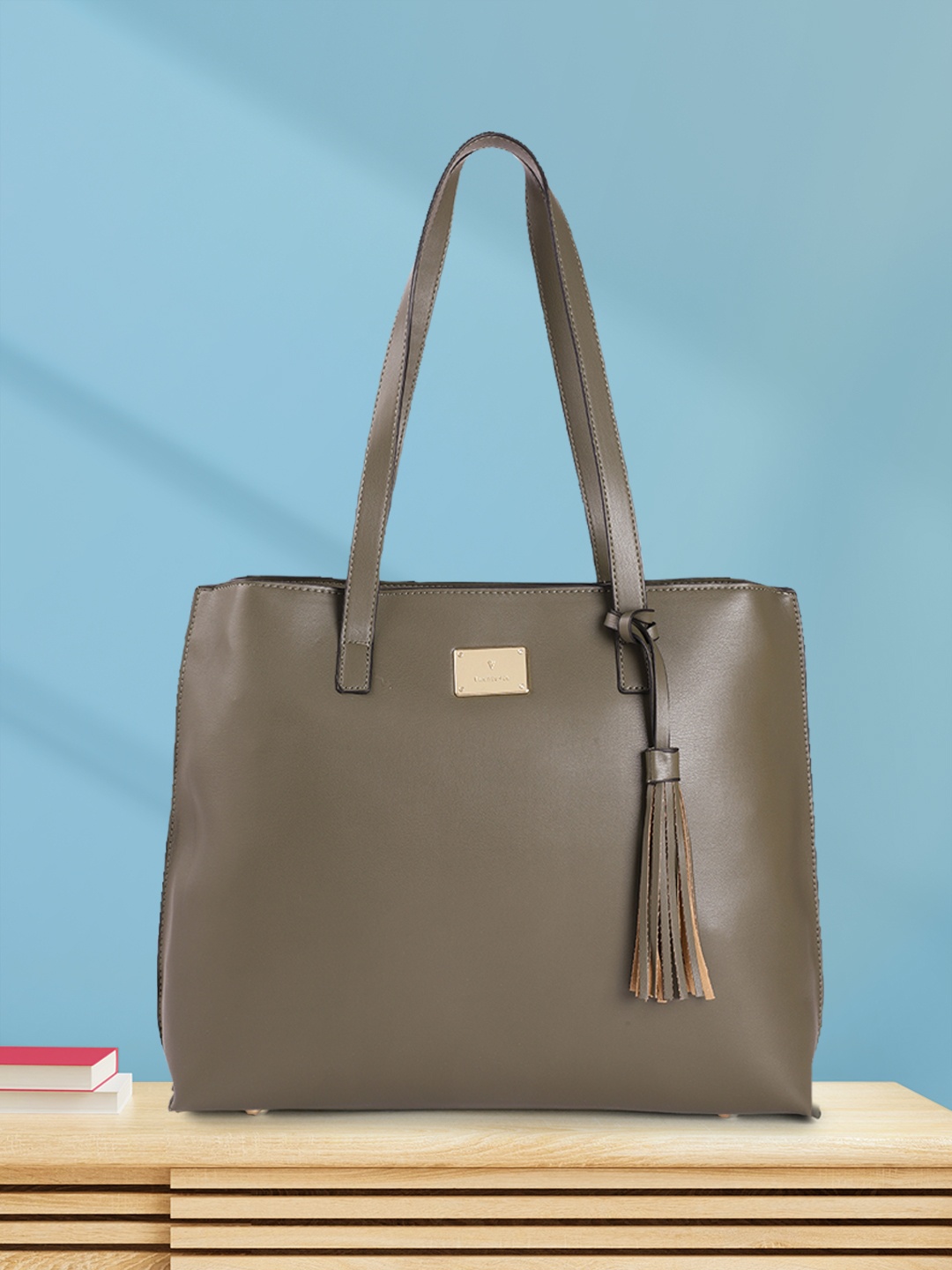

Van Heusen Olive Green Solid Shoulder Bag
