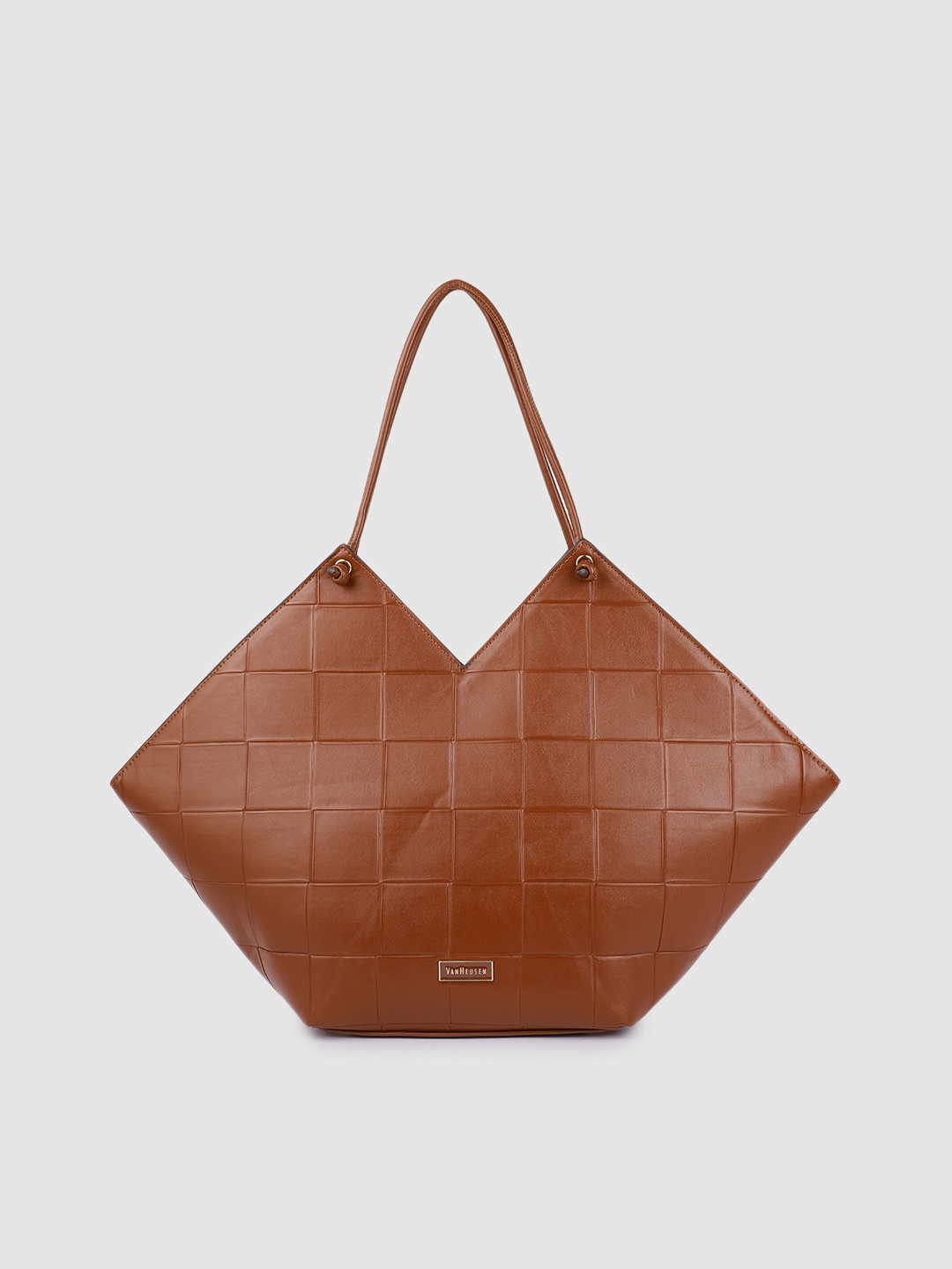 

Van Heusen Women Brown Textured Structured Shoulder Bag