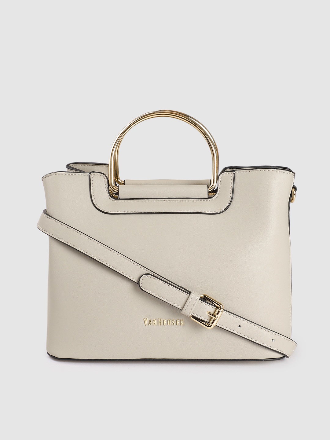 

Van Heusen Women Grey Structured Handheld Bag