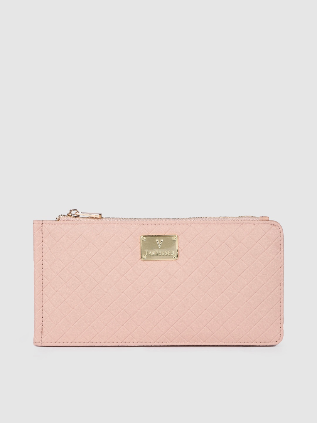 

Van Heusen Women Pink Textured Two Fold Wallet