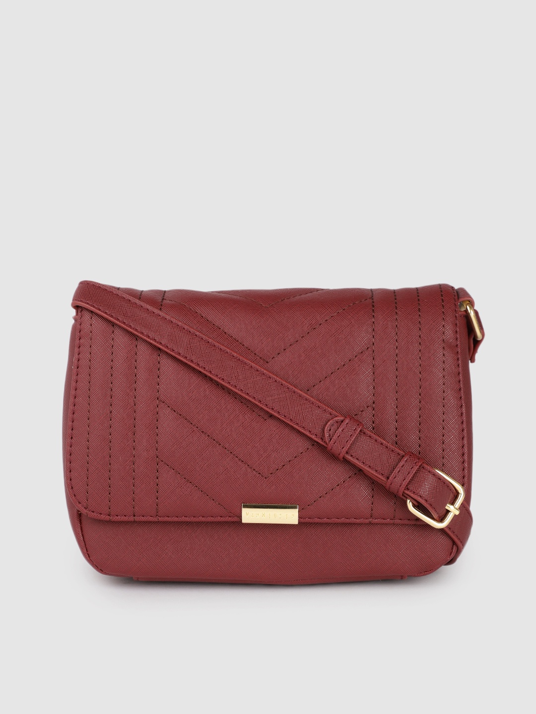 

Van Heusen Burgundy Structured Sling Bag