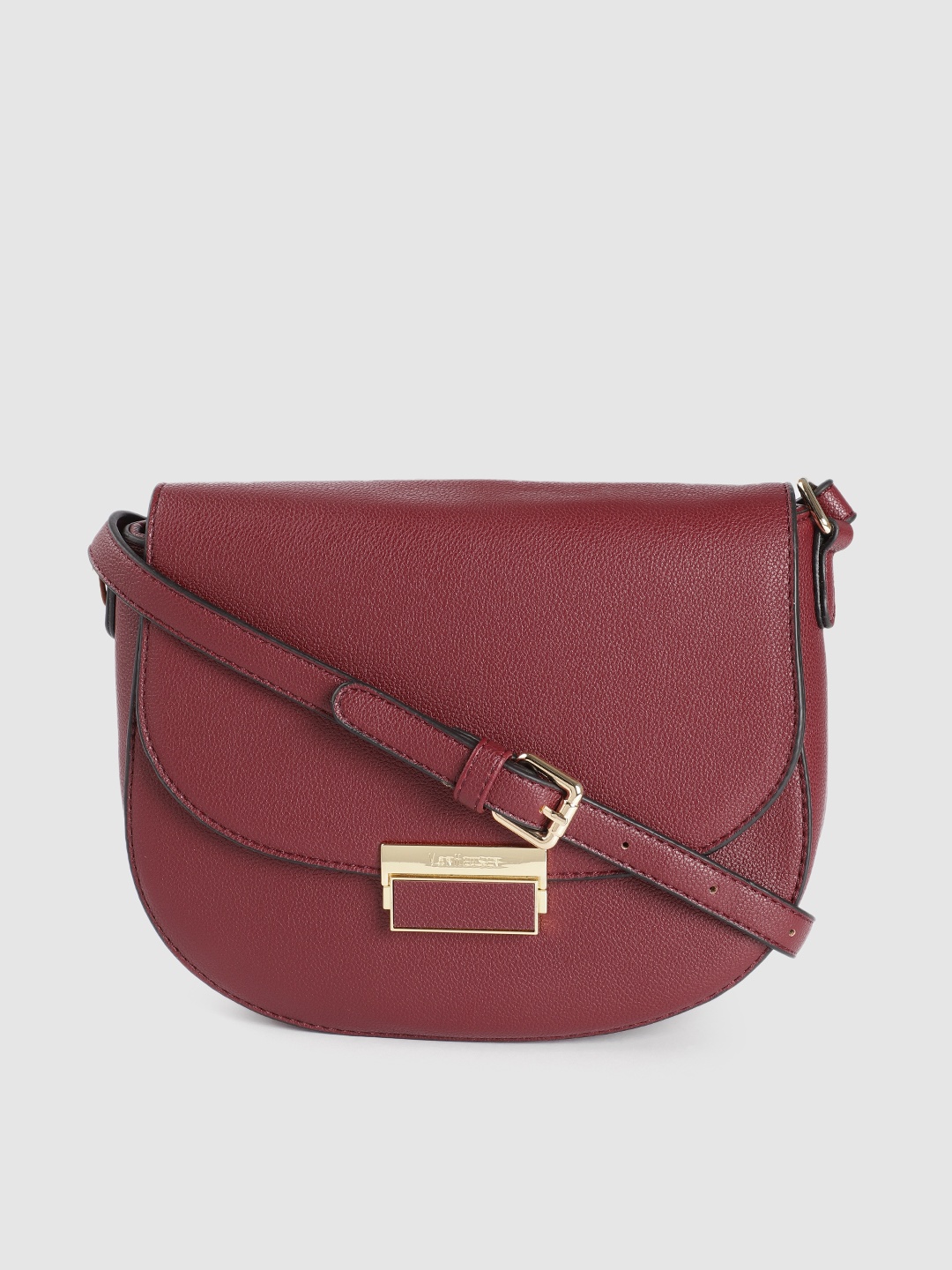 

Van Heusen Women Burgundy Solid Structured Sling Bag