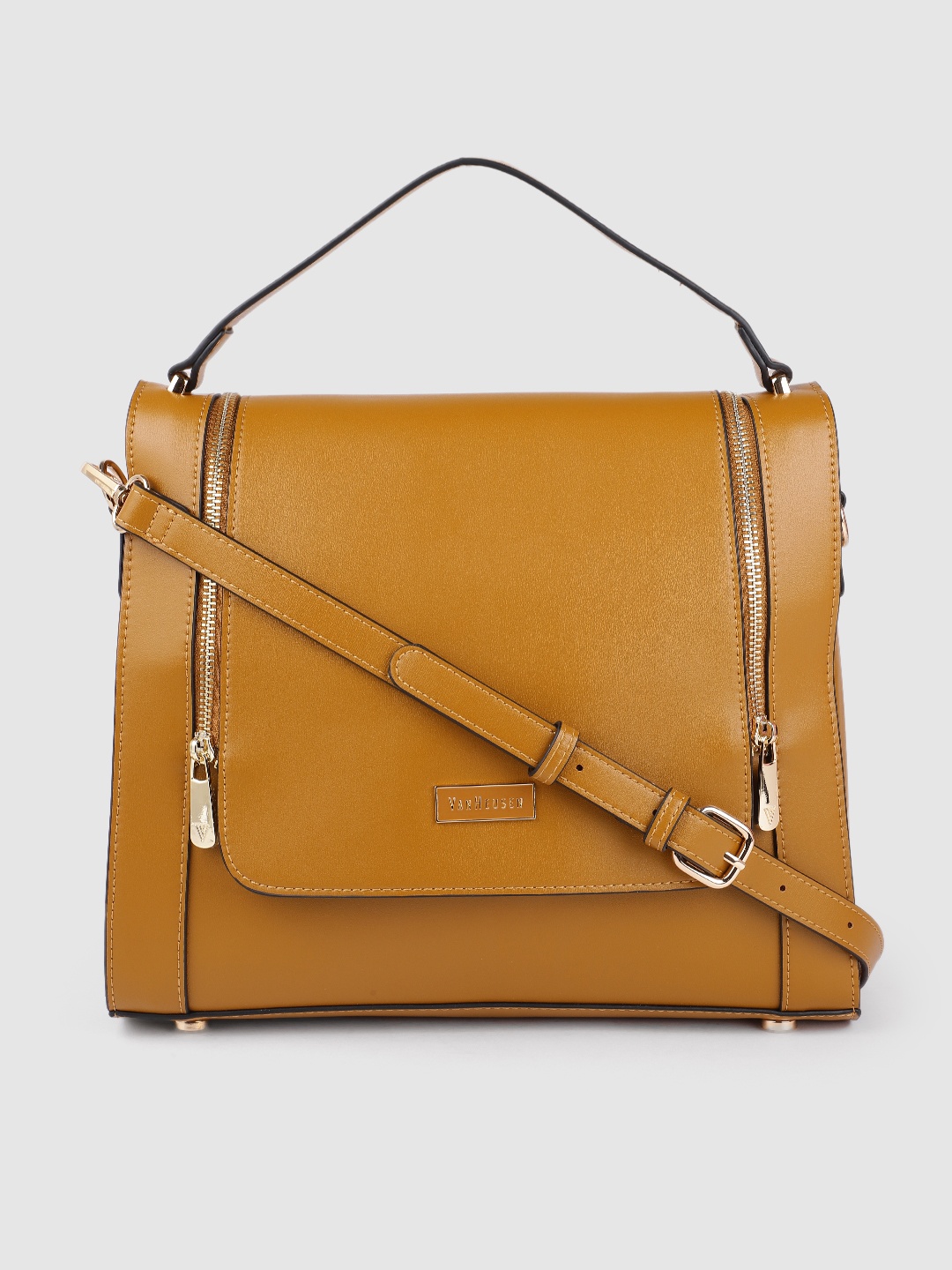 

Van Heusen Women Tan Brown Structured Satchel