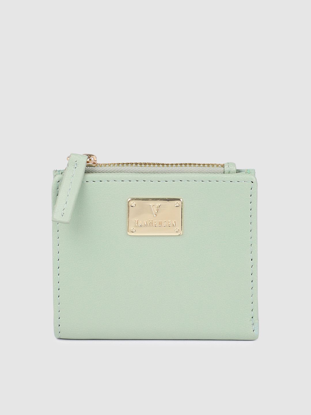 

Van Heusen Women Mint Green Solid Two Fold Wallet