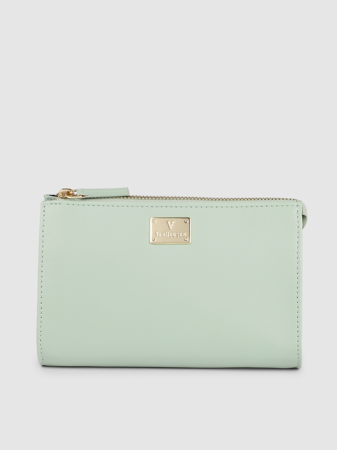 

Van Heusen Women Mint Green Zip Around Wallet