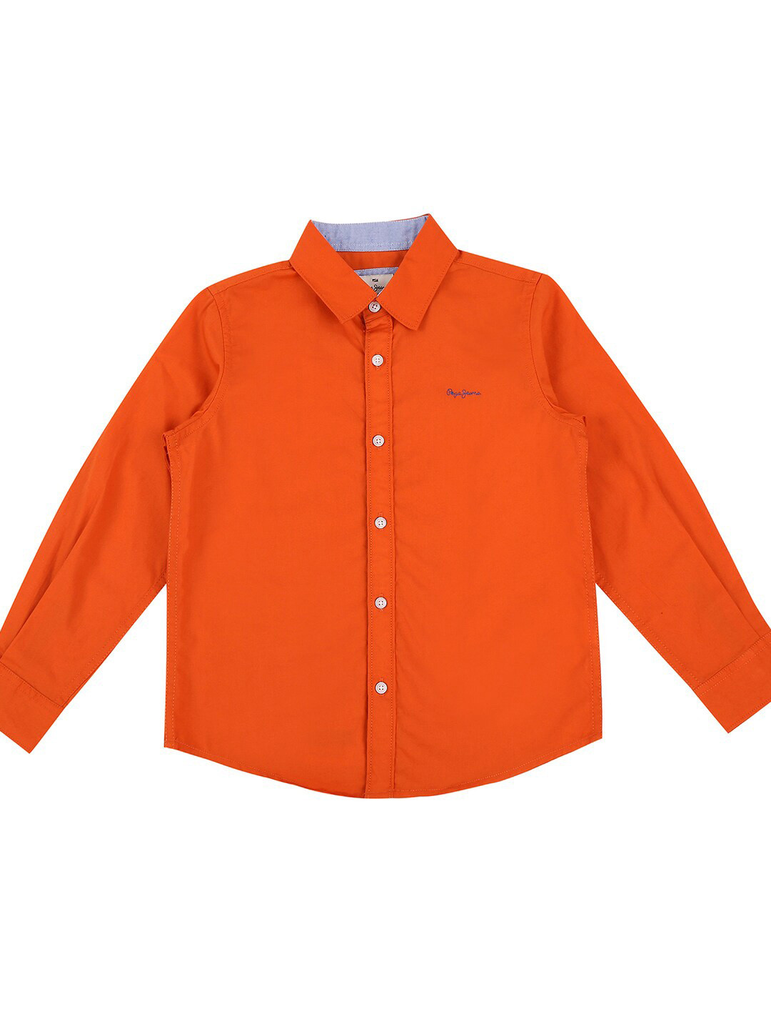 

Pepe Jeans Boys Orange Solid Casual Shirt